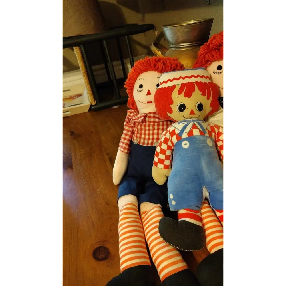Vintage Raggedy Ann and Andy Set Handmade And Merrill Lot Of 4 One Slight Damage - Picture 3 of 16